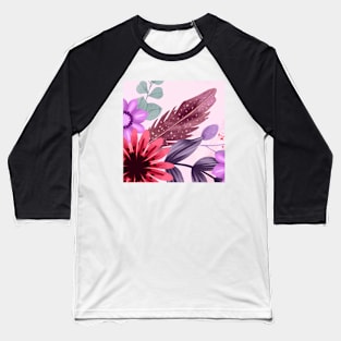 Premium Floral Art Baseball T-Shirt